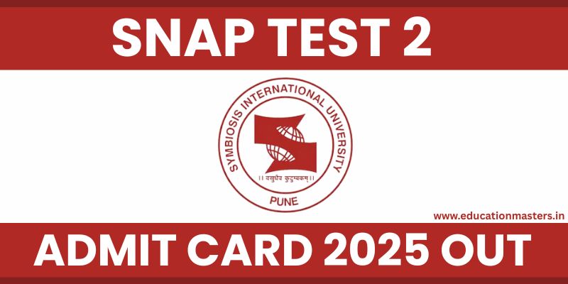 SNAP Test 2 Admit Card out 2025
